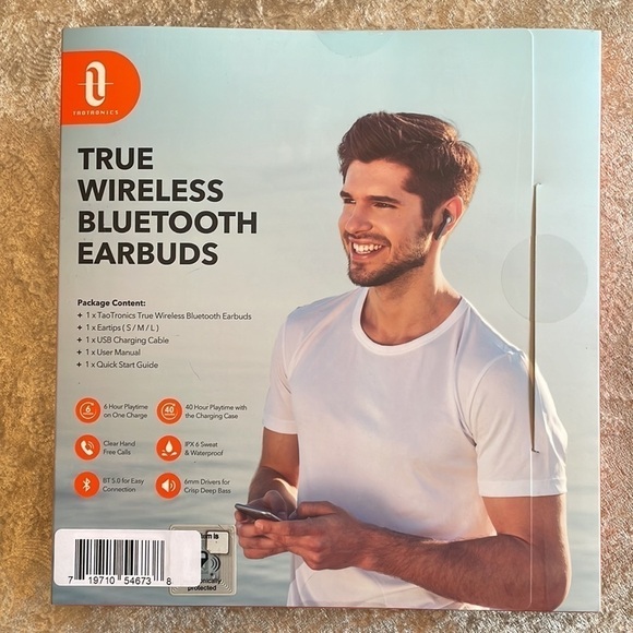 Brand New Wireless Earbuds Bluetooth USB-C Quick Charge Case Waterproof 40 Hour - Picture 6 of 14